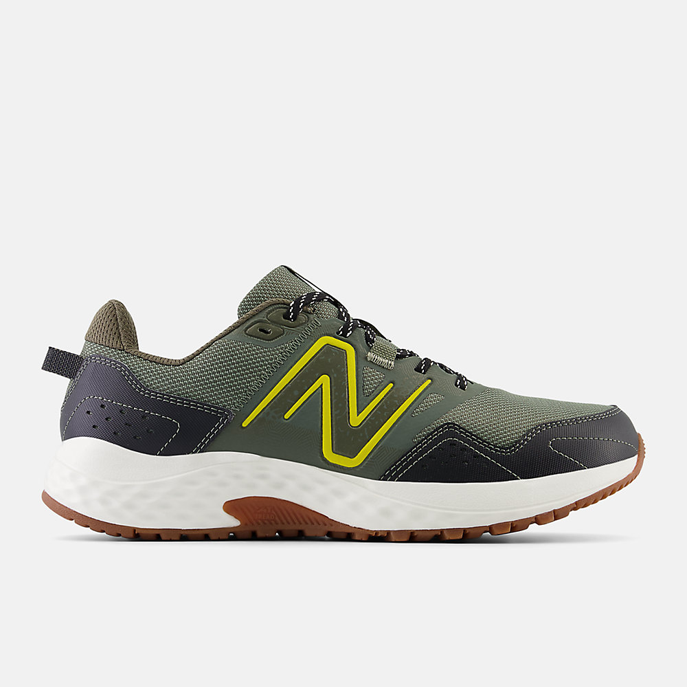 New Balance 410v8 Shoes Dark Olivine with Ginger Lemon and Black